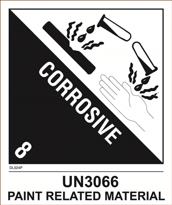 DL524P-3 D.O.T. CLASS 8 CORROSIVE PAINT MATERIAL 4